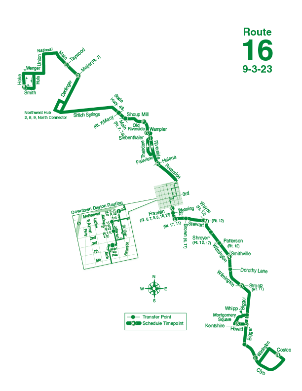 region 16 bus routes